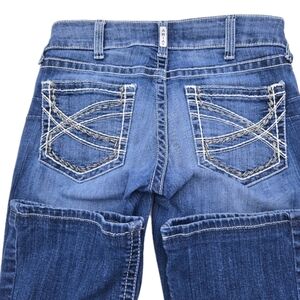 ARIAT REAL Denim Jeans Bootcut Women Size 30R Cowgirl Riding Rise 8.75" Med Wash
